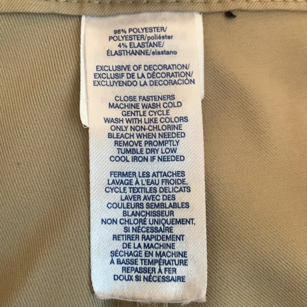 Chaps Men's Microfiber Khaki Shorts Size 34 9